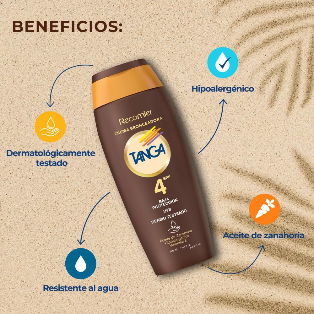Bronceador TANGA en crema FPS 4 (220  ml) img #3