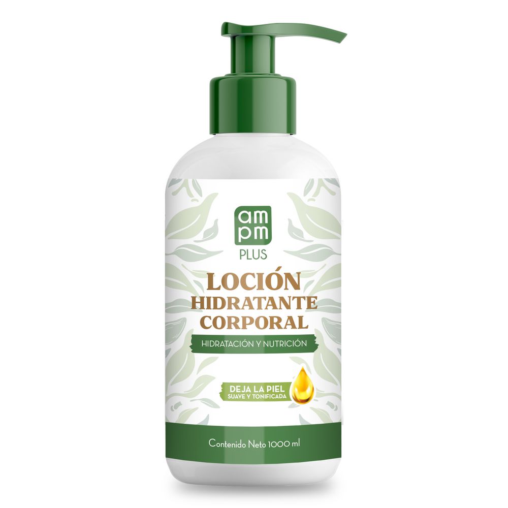 Loción corporal AMPM PLUS hidratante piel suave y tonificada (1000  ml)