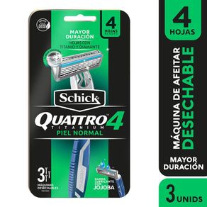 Maquina de afeitar SCHICK Quattro titanium x3 und (3  und)
