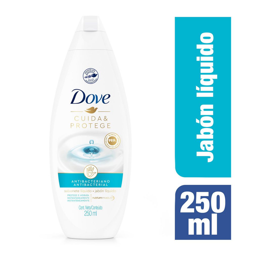 Jabón líquido DOVE cuida y protege corporal (250  ml) img #1