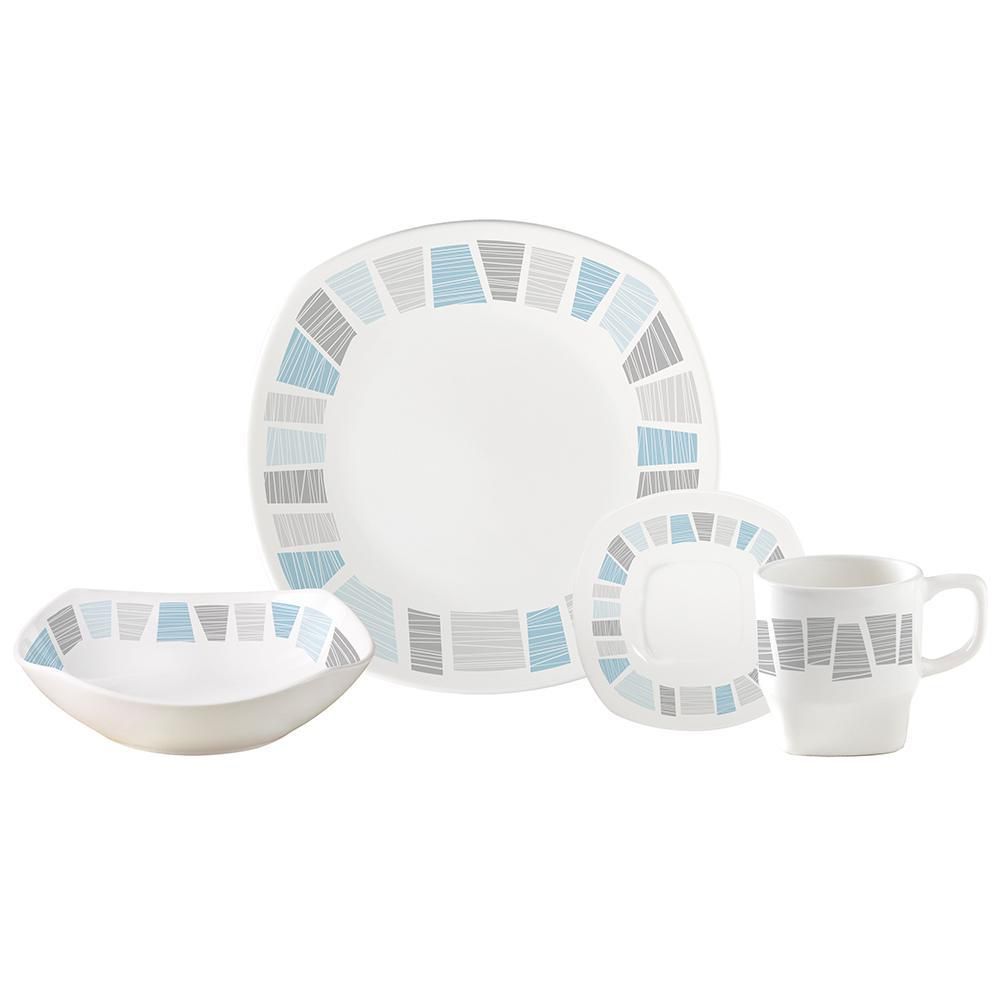 VAJILLA 4/16 CUADR MEDITERRANE CORONA VL125A0401