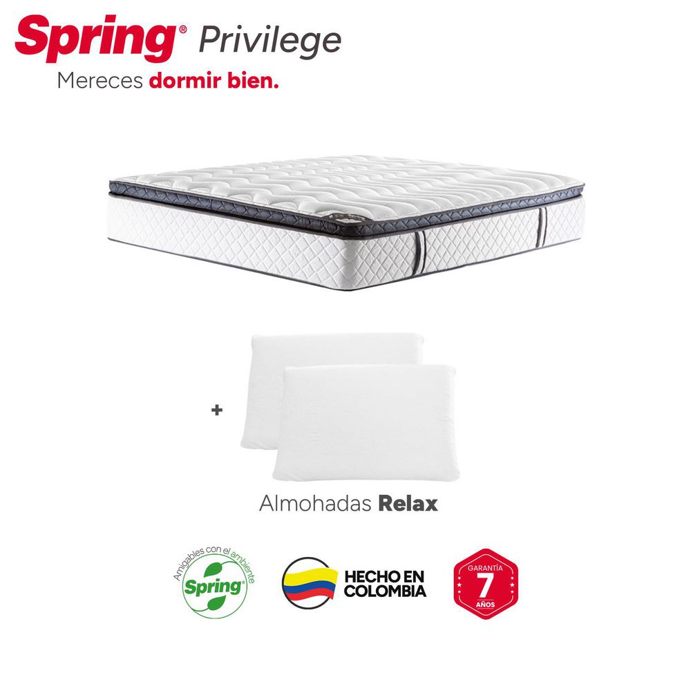 Colchon SPRING Doble (140 x 190 cm) PRIVILEGE Pocket Firme img #7