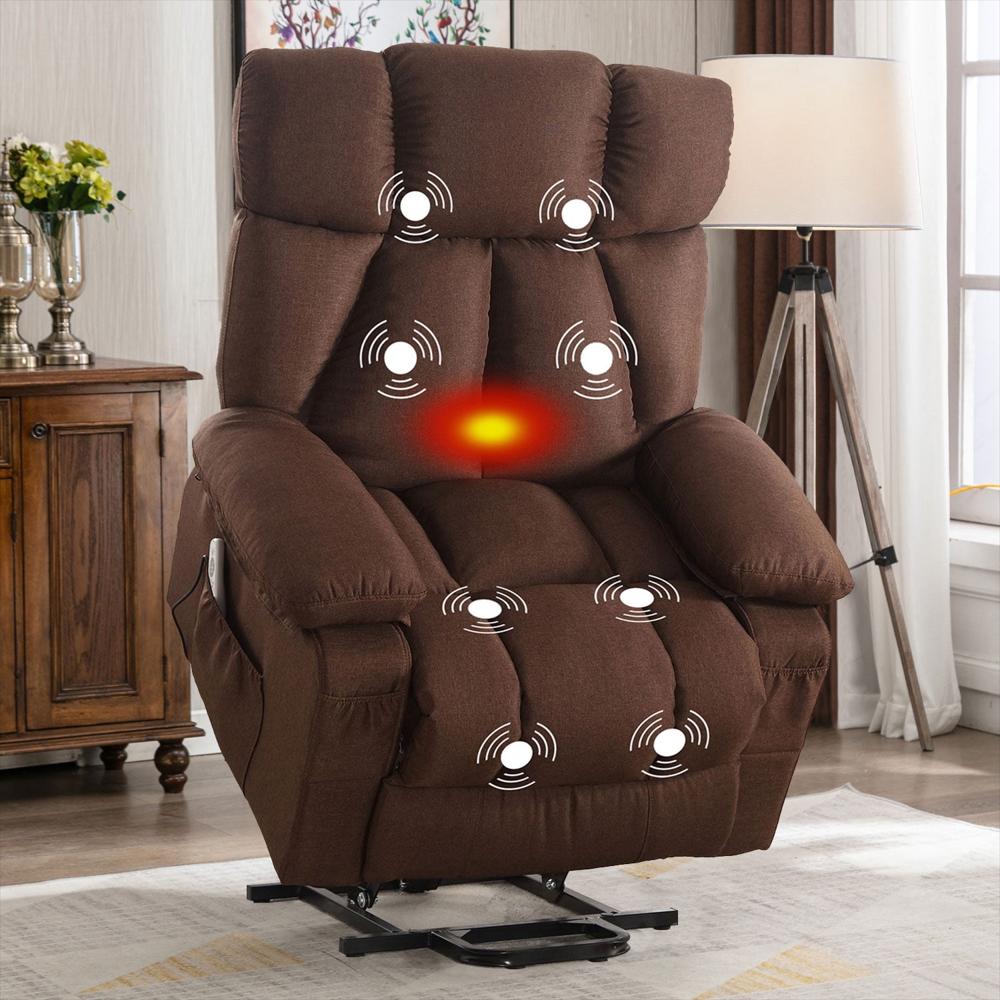 Silla Reclinable Jonpony Con Masaje Y Vibración Cafe img #1