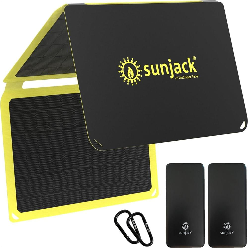 Panel Solar Sunjack Plegable 25 W Etfe Ip67 + 2 Power Banks 10 000