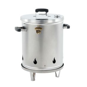 Barril Ahumador Asador Pequeño 12 15 libras Acero inoxidable SIN REF