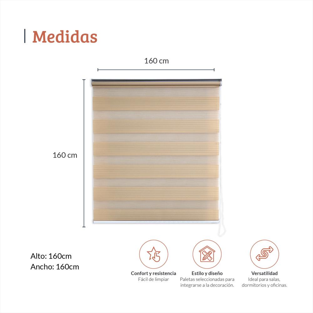 Cortina Enrrollable Sheer Echo Beige 160 X 160 Cm img #5