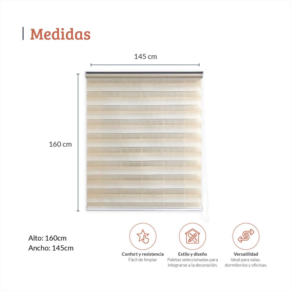Cortina Enrrollable Sheer Carmen Ivory 145 X 160 Cm img #5