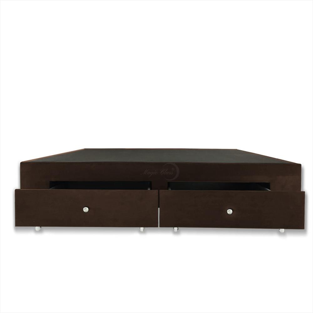 Base Cama Magic Class Con Cajones 140X190 Ecocuero Café