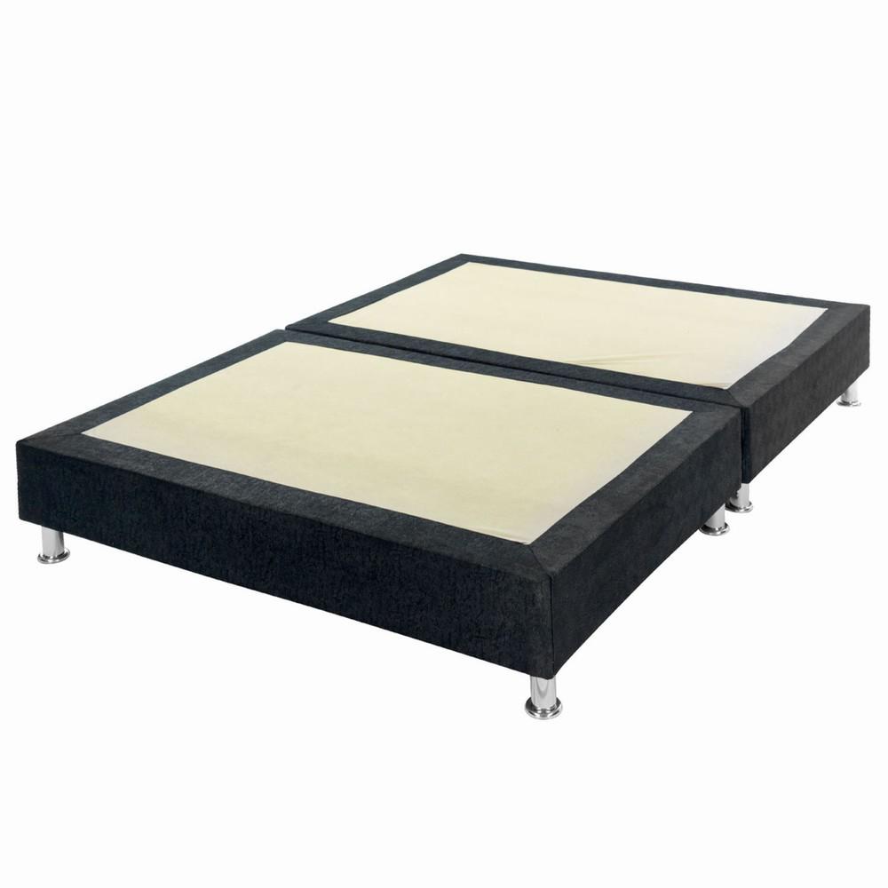 Base Cama Dividida Semidoble 120 X 190 Negro