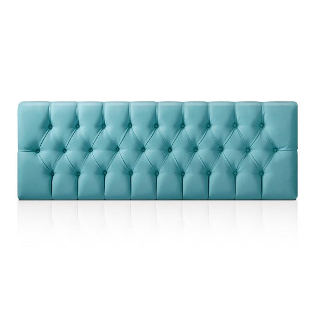 Cabecero Base Cama Sencilla Rombos Turquesa img #2