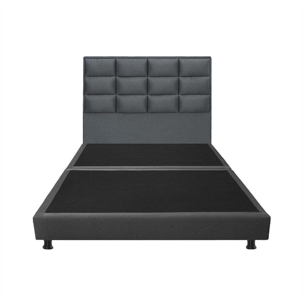 Base Cama Dividida Doble 140X190 Gris + Cabecero Londres