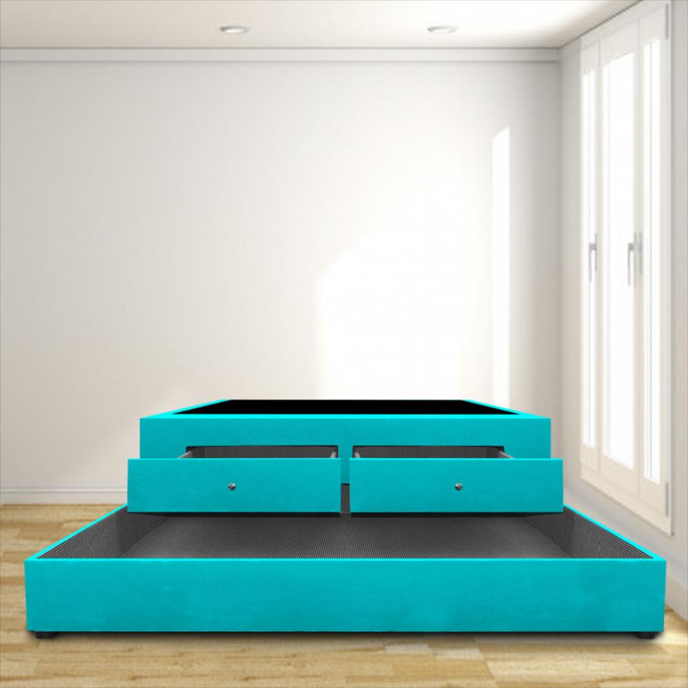 Cama Nido Baúl Magic Class Cajones 120X190 Ecocuero Azul