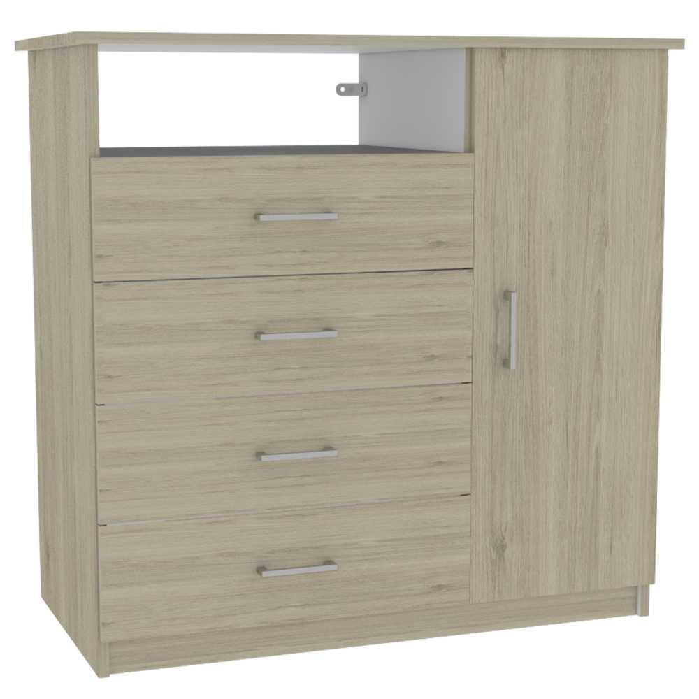Comoda 4 Cajones Z 91 Rovere Blanco