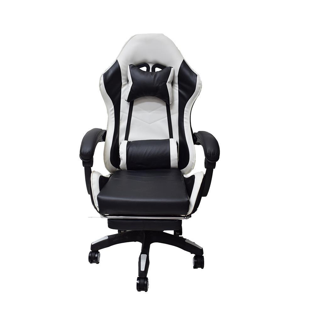 Silla Gamer Racer Cojines Ergonómica Giratoria Bla Neg img #3