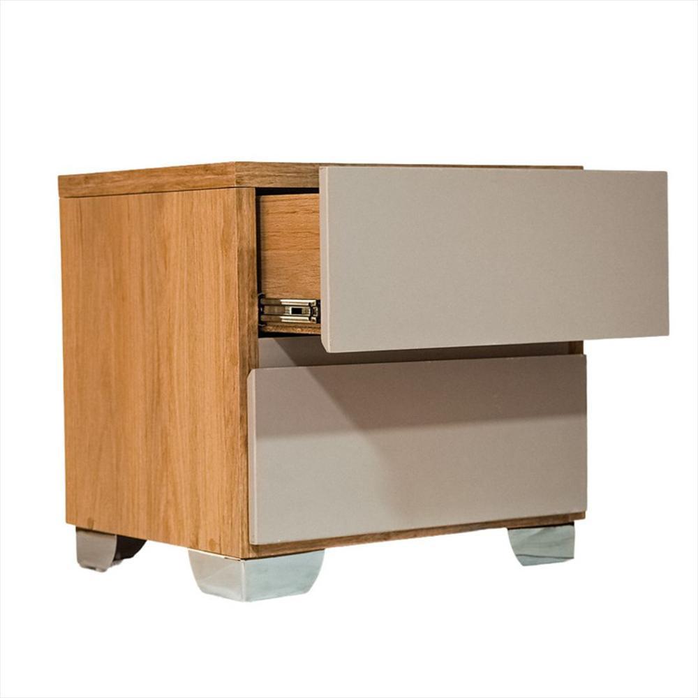 Mesa De Noche Moderna De 2 Cajones img #3