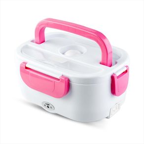 Lonchera Eléctrica, Calentador Comida, Porta Comida Portátil Rosado