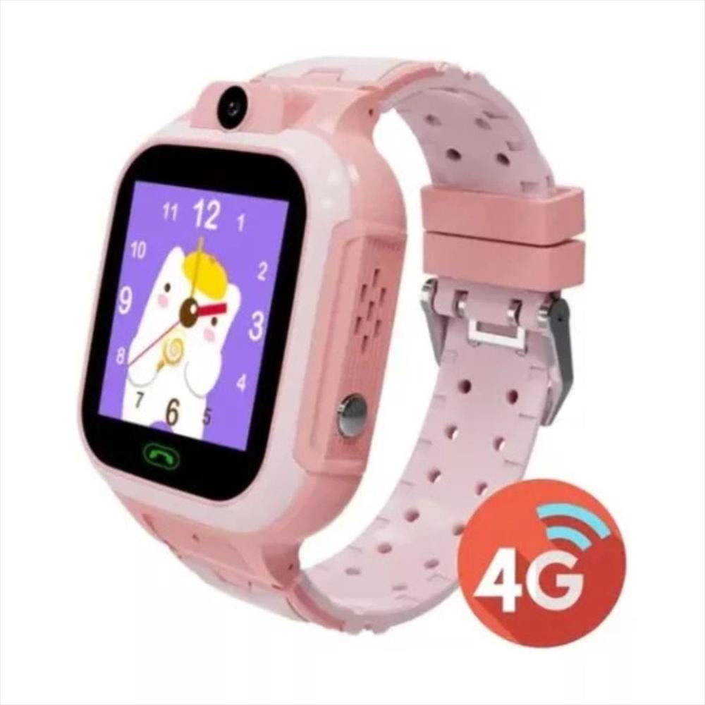 Reloj Inteligente Para Niños Gps Tracker Cámara Táctil Q12 Rosa
