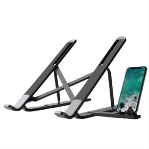 Base Soporte Portátil Laptop Y Celular Plegable Ergonómica Negro