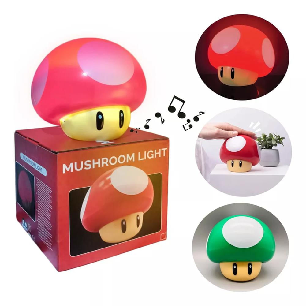 Lámpara Recargable Super Mario Bros Bloque Y Sonidos Retro Toad Red