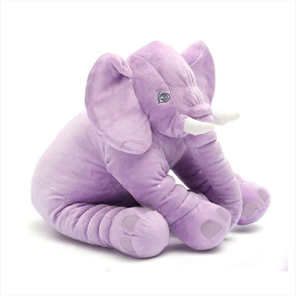 Elefante Almohada + Cobija Abrazadora Bebe 60 Cm Relajante Color Purpura img #1