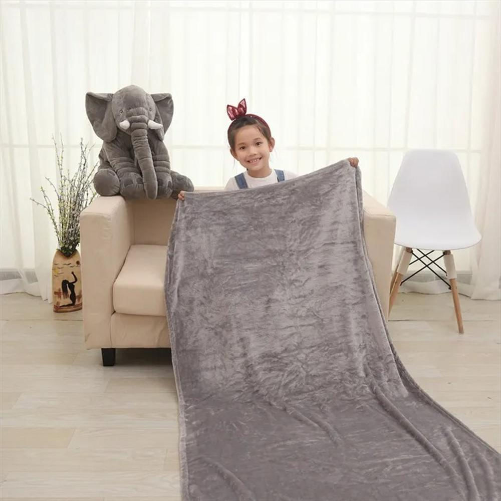 Elefante Almohada + Cobija Abrazadora Bebe 60 Cm Relajante Color Purpura img #3