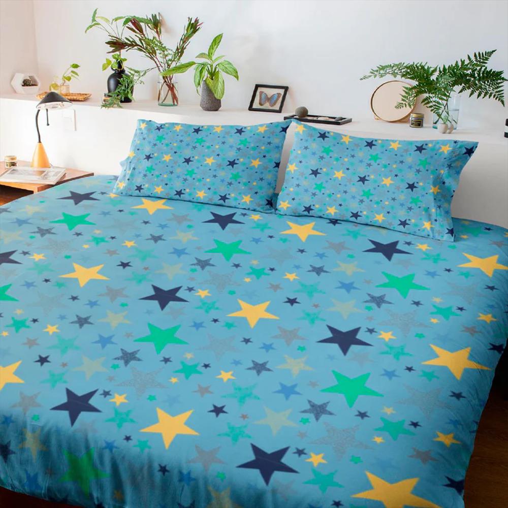 Juego Sabana Beldess Algodón 144 Hilos Cama Doble (Estampada) img #1