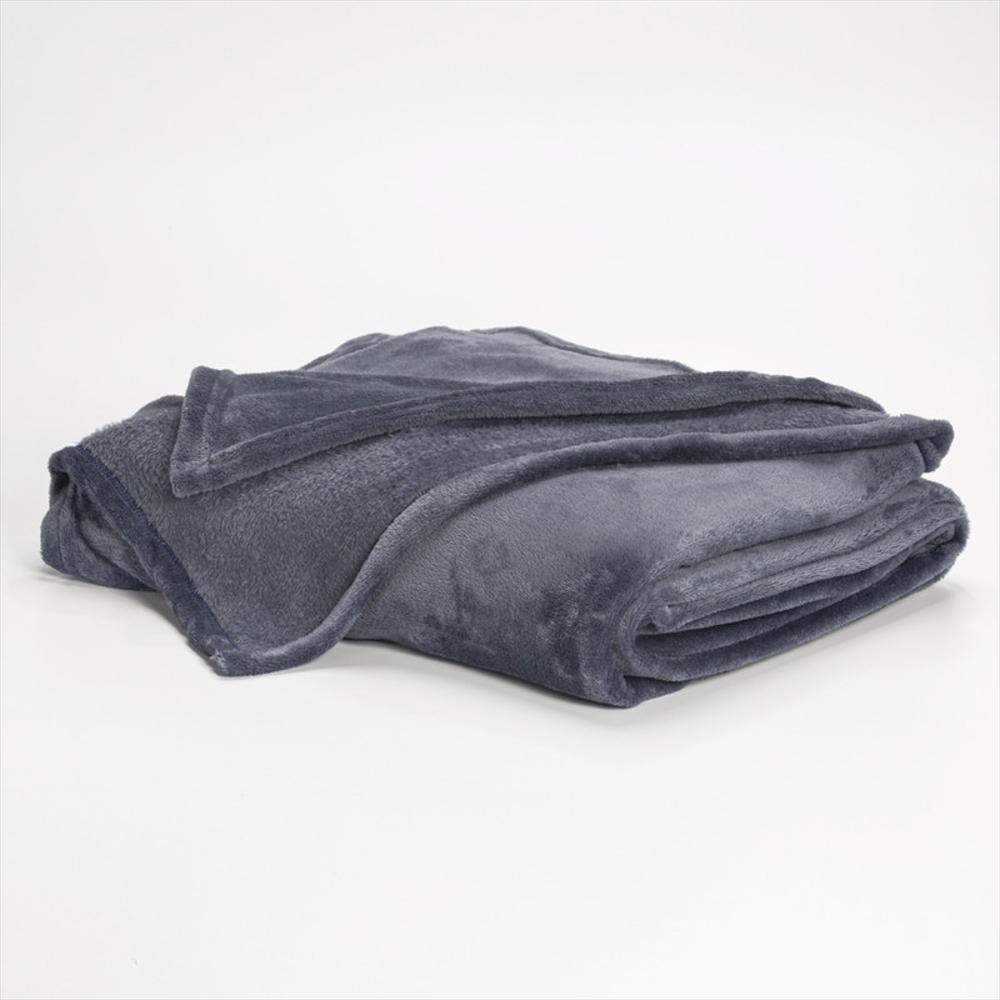 Cobija Flannel Gris Oscuro Mdo Sencilla img #1