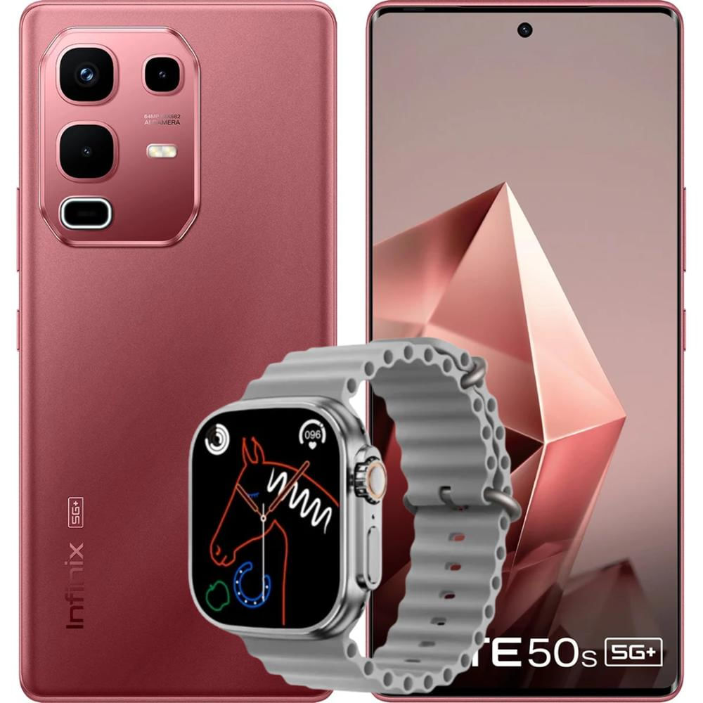 Celular Infinix Note 50S 5G 256Gb 8Ram Rojo + Smartwatch