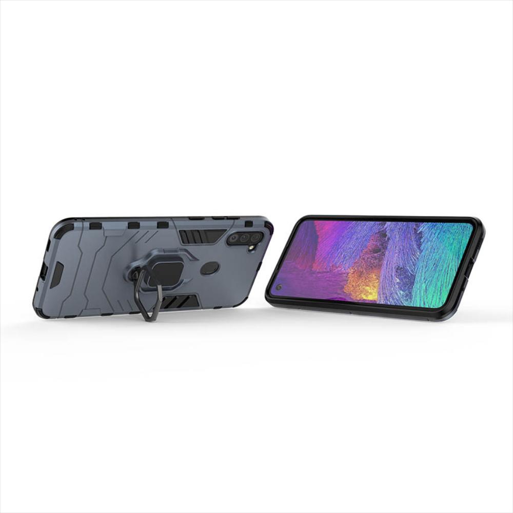 Para Funda Samsung Galaxy A11 Protector Caso Azul Marino img #4