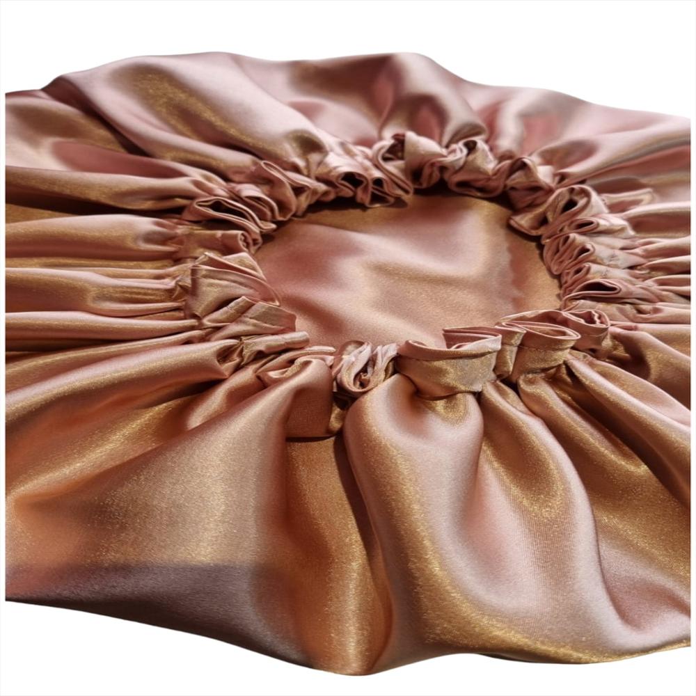 Gorro De Satín Antifrizz Cabello Rizado O Afro Palo De Rosa