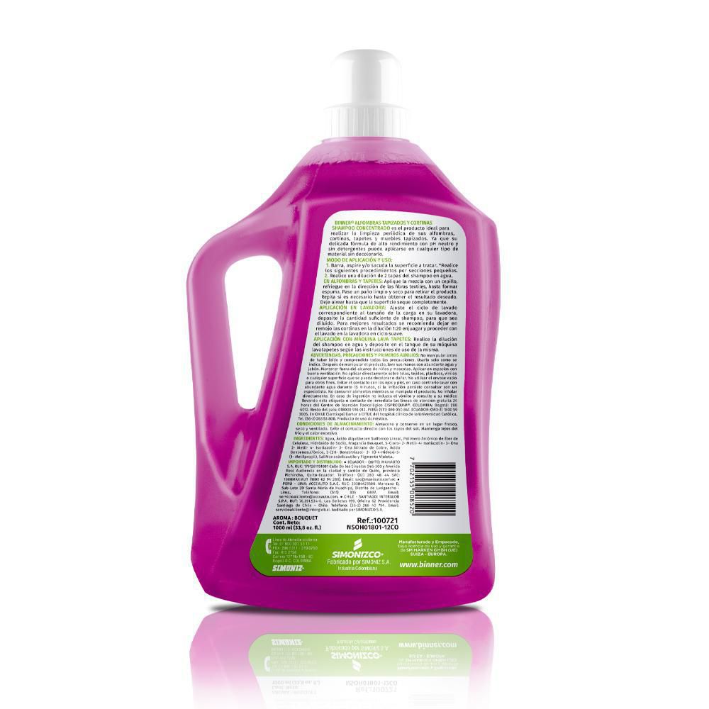 Shampoo BINNER para alfombras tapizados y cortinas (1000  ml) img #4