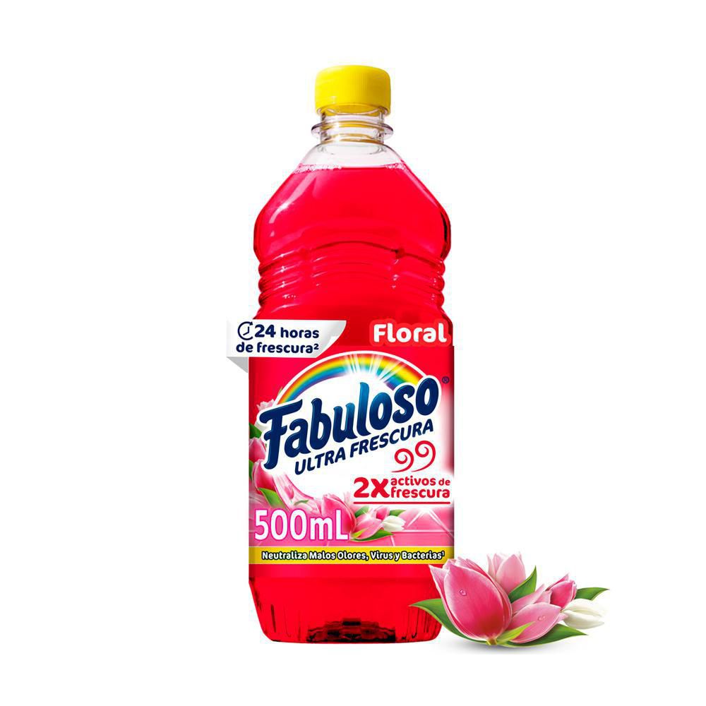 Limpia Pisos FABULOSO Antibacterial Floral (500  ml)