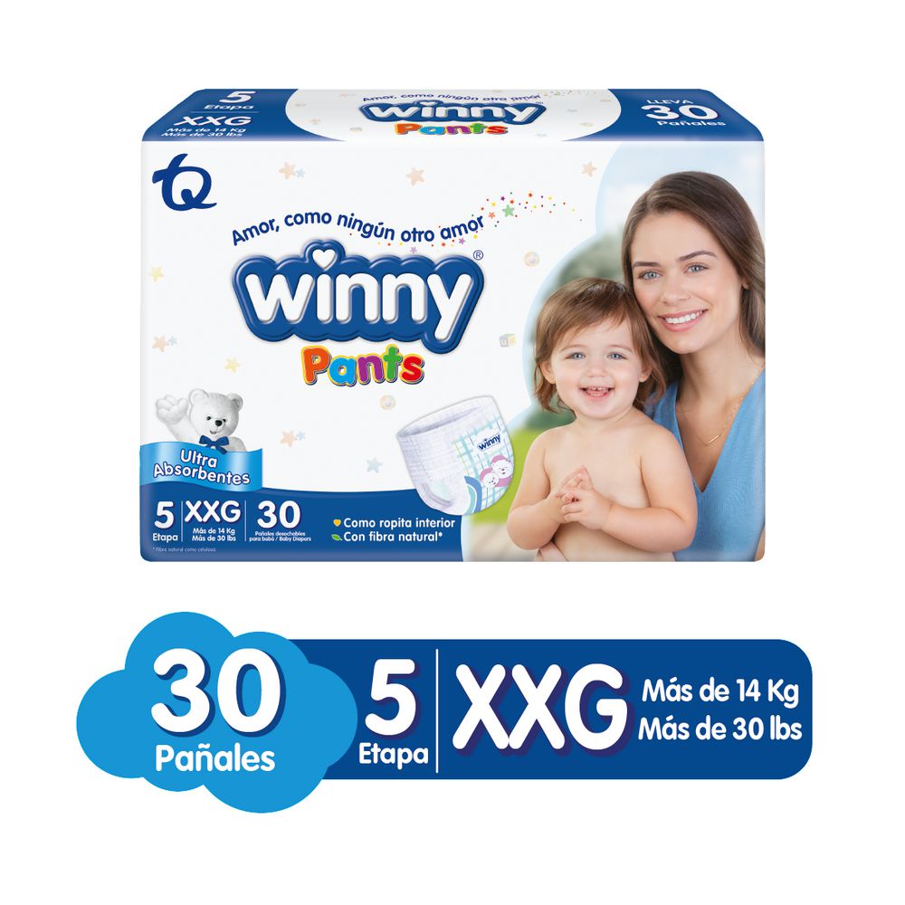 Pañales WINNY pants 5XXG (30  und)