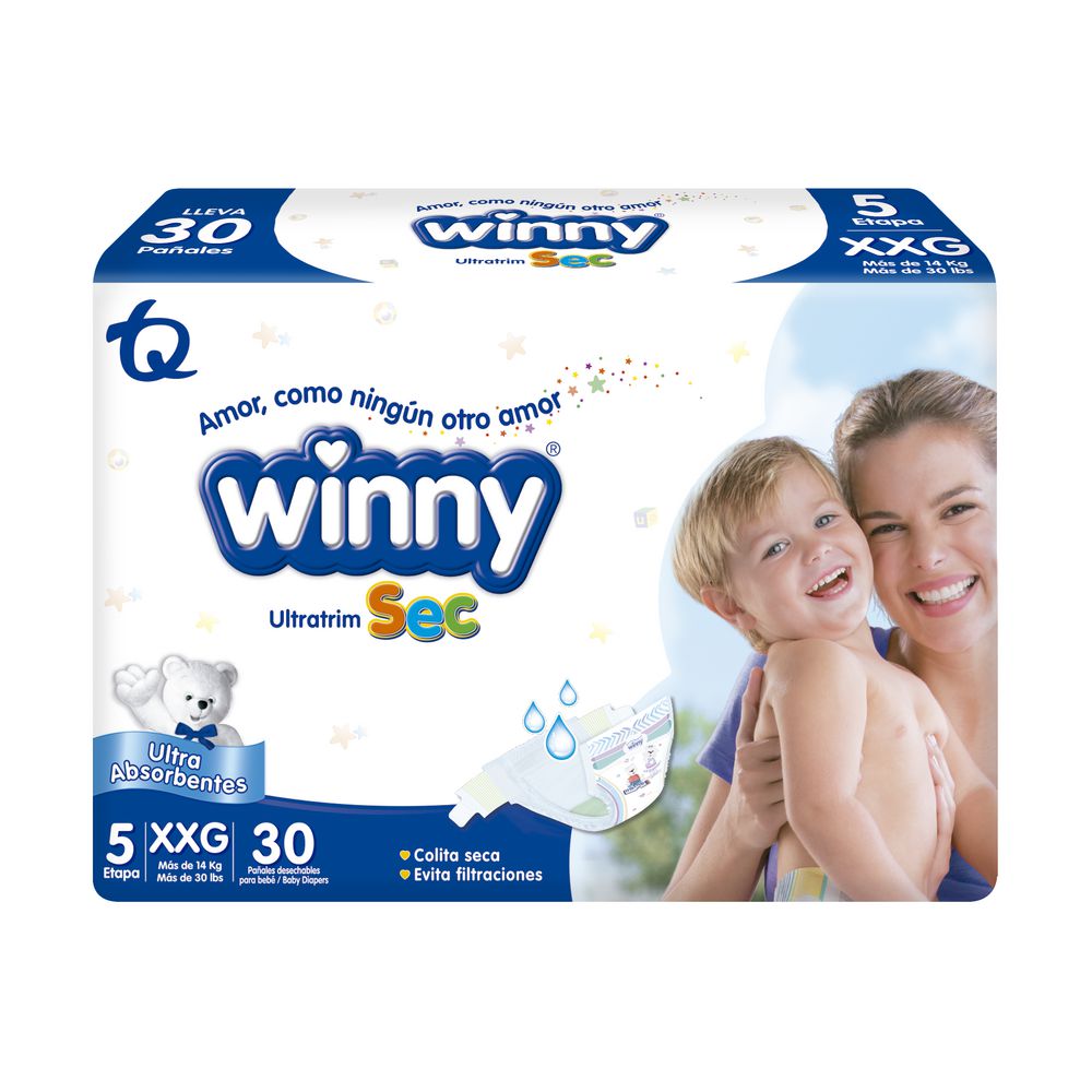 Pañales WINNY ultratrim sec etapa 5 / XXG (30  und)