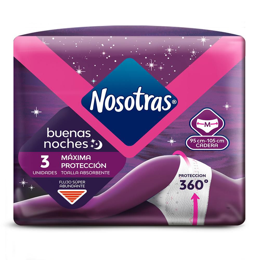 Toallas higiénicas NOSOTRAS buenas noches talla m (1  und)