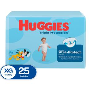 Pañales  HUGGIES Triple protección etapa 4  XG (25  und)