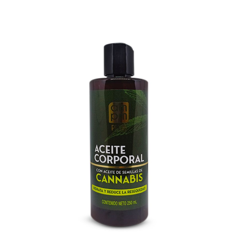 Aceite corporal AMPM PLUS con aceite de semillas de cannabis (250  ml)