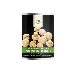 Champiñones TO EAT MARCA EXCLUSIVA Enteros (114  gr)
