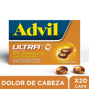 Cápsulas ADVIL ultra severos dolores de cabeza (20  und)