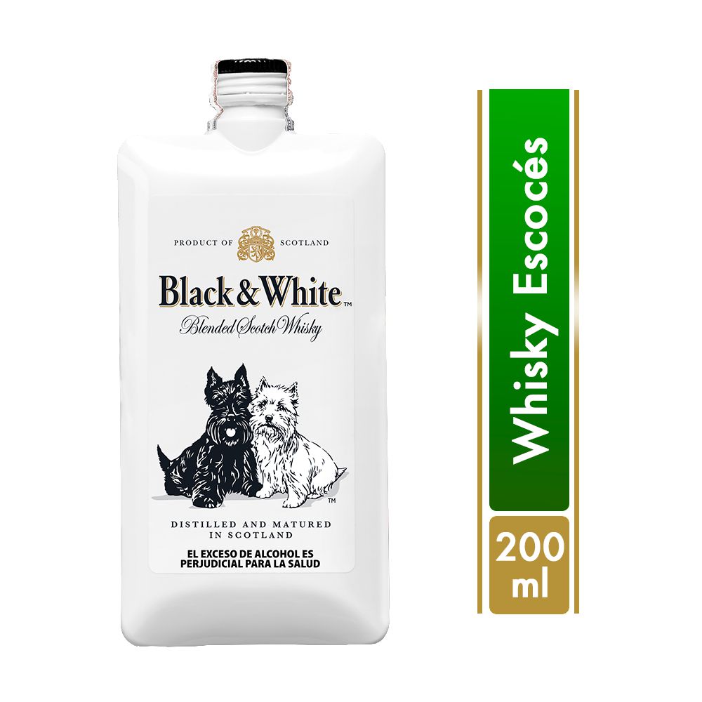Whisky BLACK AND WHITE   (200  ml) img #1