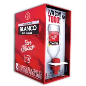 Aguardiente BLANCO Del Valle sin azúcar caja (2000  ml)