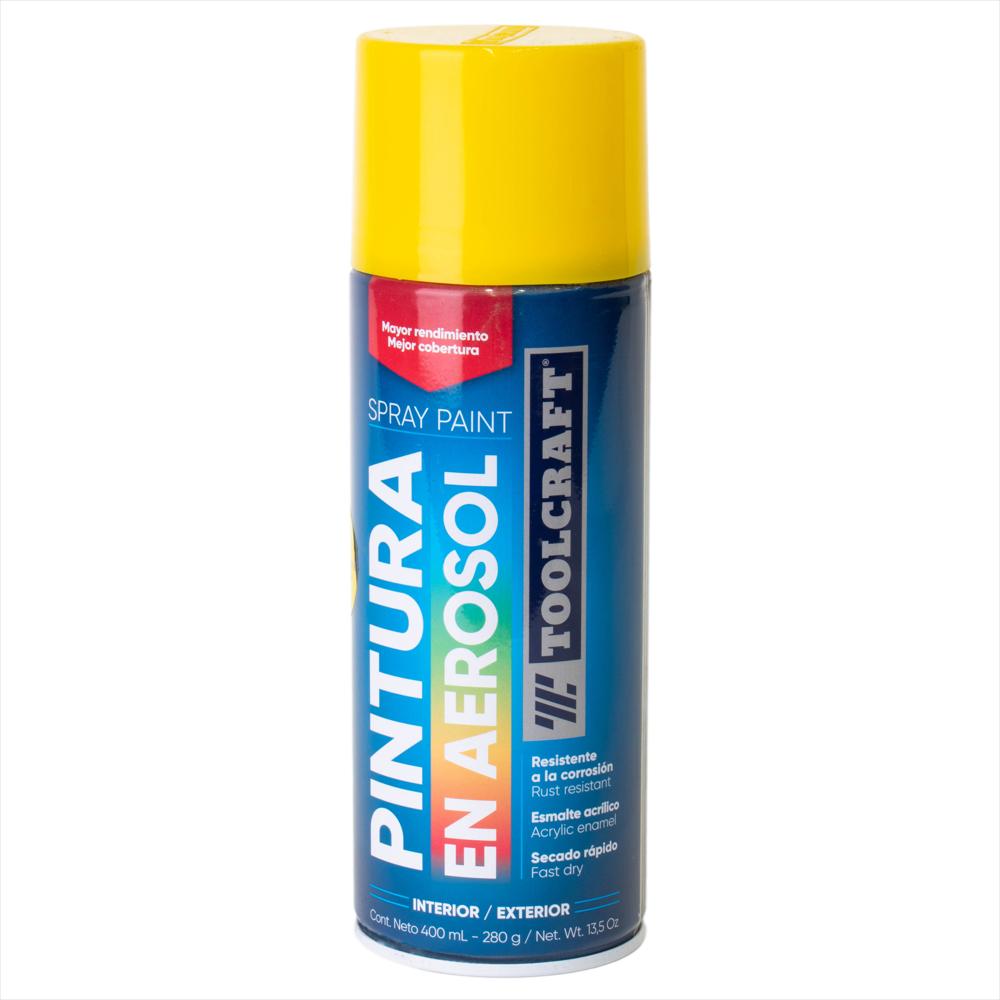 Pintura Aerosol Amarillo Ocre Toolcraft 400 Ml Sin Plomo img #1