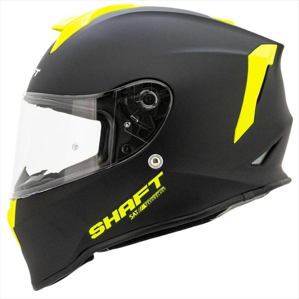Casco Shaft 551 Solid Negro Mate Amarillo Neón Talla M img #1
