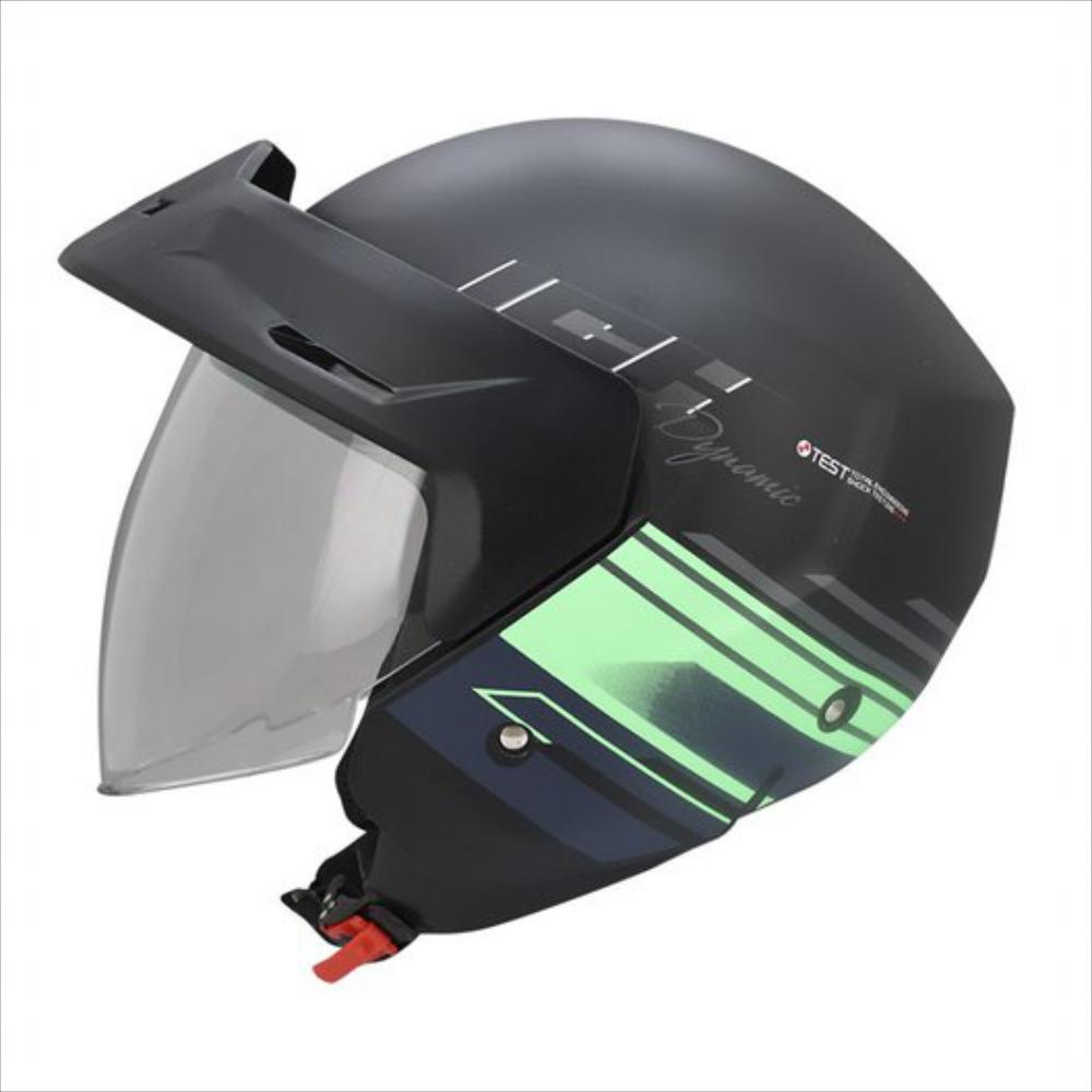 Casco Ich 101 Dynamic Negro Mate Verde Neon Talla M img #1