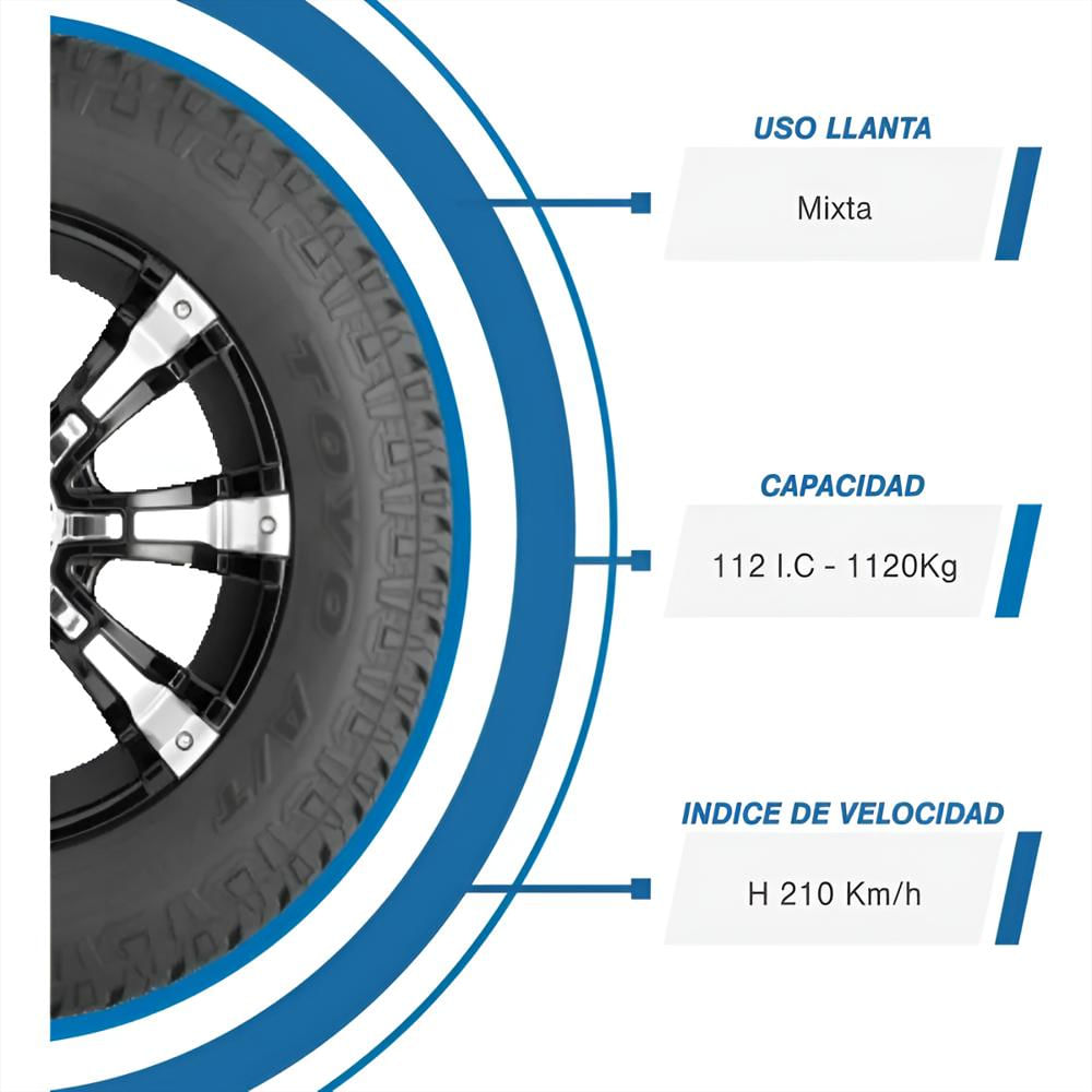 Llanta Toyo Open Country A/T Plus 265/70 R16 img #5