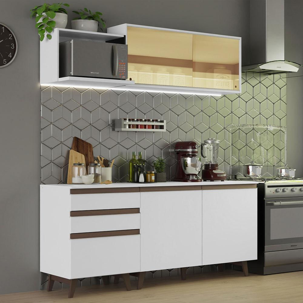 Cocina Integral Reims 1.80 M Con Encimera Blanco 01
