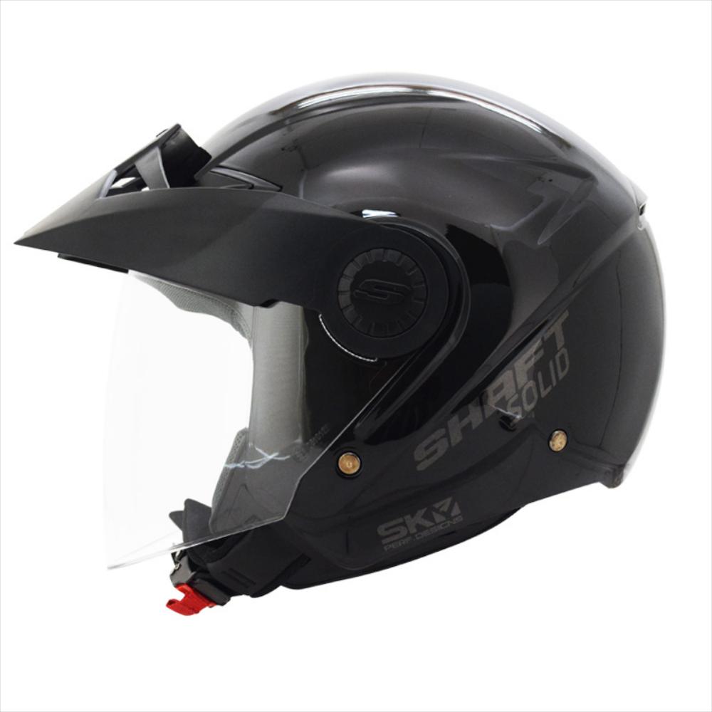Casco Abierto Shaft 211 Solid Negro Brillo Talla S img #1