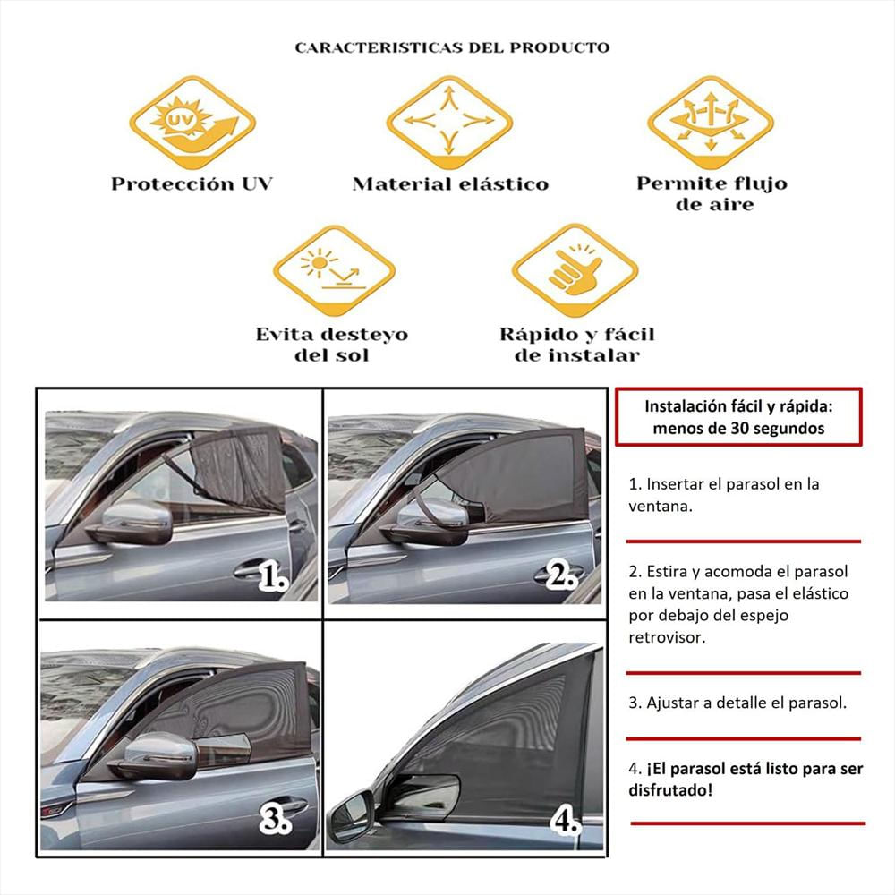 Parasol Ventana Delantera Carro Cortina Tapasol Protector X1 Go img #4