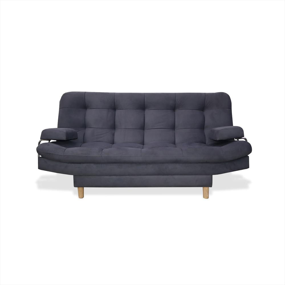 Sofacama Hauser Con Brazos Gris + Cojines