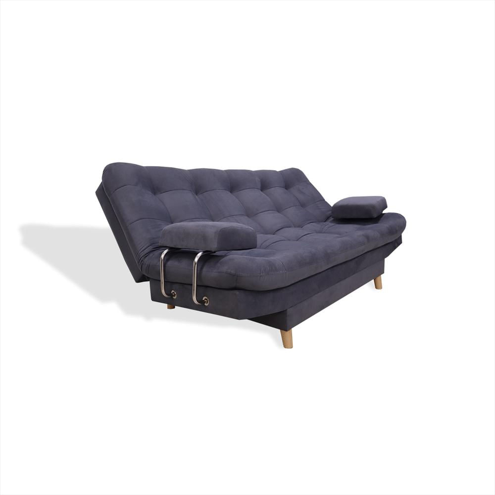 Sofa Cama Hauser Con Brazos Gris + Cojines img #2